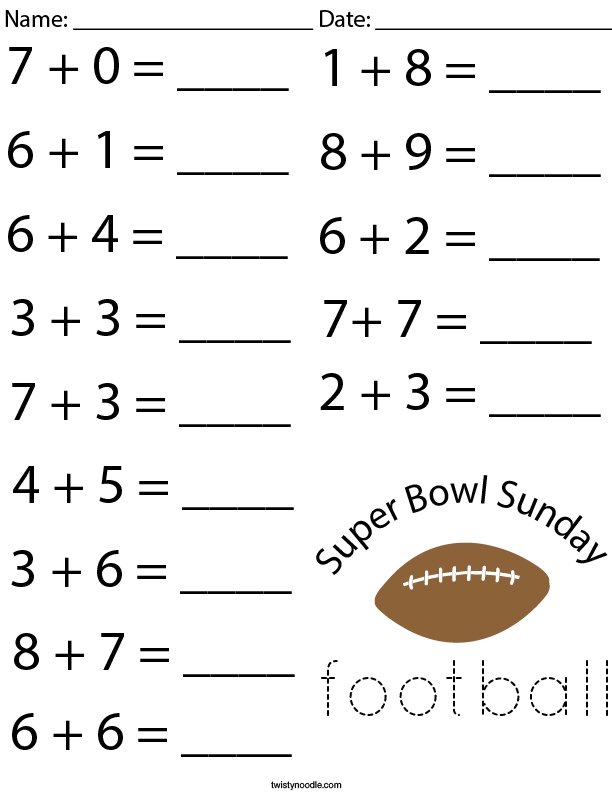 super-bowl-sunday-addition-math-worksheet-twisty-noodle